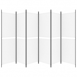 Parawan 6-panelowy, biały, 300 x 180 cm, tkanina