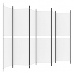 Parawan 6-panelowy, biały, 300 x 180 cm, tkanina