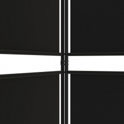 Parawan 6-panelowy, czarny, 300 x 180 cm, tkanina