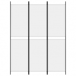Parawan 3-panelowy, biały,150x200 cm, tkanina