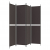 Parawan 4-panelowy, brązowy, 200x200 cm, tkanina