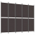 Parawan 5-panelowy, brązowy, 250x200 cm, tkanina