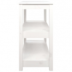 Stolik konsolowy, biały, 110x40x74 cm, lite drewno sosnowe