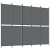 Parawan 5-panelowy, antracytowy, 250x200 cm, tkanina