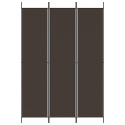 Parawan 3-panelowy, brązowy, 150x220 cm, tkanina