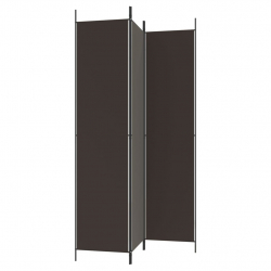 Parawan 3-panelowy, brązowy, 150x220 cm, tkanina