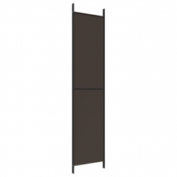 Parawan 3-panelowy, brązowy, 150x220 cm, tkanina