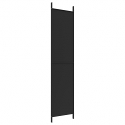 Parawan 3-panelowy, czarny, 150x220 cm, tkanina
