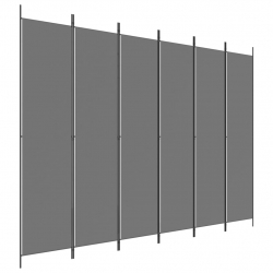 Parawan 6-panelowy, antracytowy, 300x220 cm, tkanina