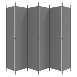 Parawan 6-panelowy, antracytowy, 300x220 cm, tkanina