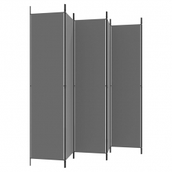 Parawan 6-panelowy, antracytowy, 300x220 cm, tkanina