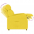 Fotel rozkładany, żółty, obity tkaniną