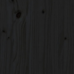 Szafki nocne, 2 szt., czarne, 40x34x45 cm, lite drewno sosnowe