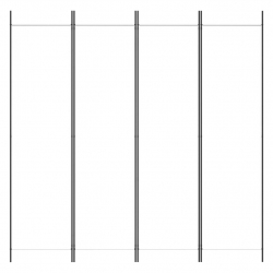 Parawan 4-panelowy, biały, 200x200 cm, tkanina
