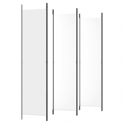 Parawan 6-panelowy, biały, 300x220 cm, tkanina