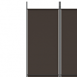 Parawan 6-panelowy, brązowy, 300x220 cm, tkanina