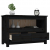 Szafka pod TV, czarna, 79x35x52 cm, lite drewno sosnowe