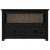 Szafka pod TV, czarna, 79x35x52 cm, lite drewno sosnowe