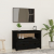 Szafka pod TV, czarna, 79x35x52 cm, lite drewno sosnowe
