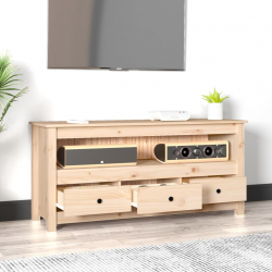 Szafka pod telewizor, 114x35x52 cm, lite drewno sosnowe