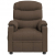 Elektryczny fotel rozkładany, brązowy, obity tkaniną