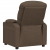 Elektryczny fotel rozkładany, brązowy, obity tkaniną