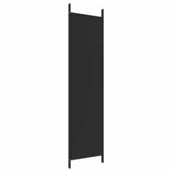 Parawan 3-panelowy, czarny, 150x200 cm, tkanina