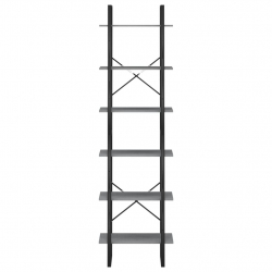 Regały, 2 szt., szare, 60x30x210 cm, lite drewno sosnowe