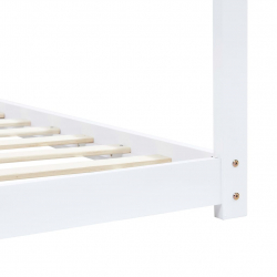 Rama łóżka dziecięcego, biała, lite drewno sosnowe, 70 x 140 cm