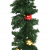 Girlandy świąteczne, 4 szt., z bombkami, zielone, 270 cm, PVC