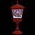 Świąteczna latarenka stojąca z Mikołajem, 64 cm, LED
