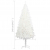 Sztuczna choinka z lampkami LED i bombkami, biała, 240 cm