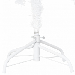 Sztuczna choinka z LED i zestawem bombek, biała, 120 cm, PVC