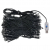 Sztuczna choinka z LED i bombkami, czarna, 150 cm, PVC