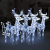 Dekoracja świąteczna – renifery z saniami, 240 LED, akrylowa