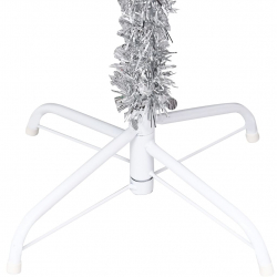 Sztuczna choinka ze stojakiem, srebrna, 180 cm, PET