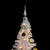 Sztuczna choinka z bombkami i lampkami LED, biała, 180 cm