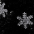 Choinka ze śnieżynkami LED, czarna, 64 cm, światłowodowa