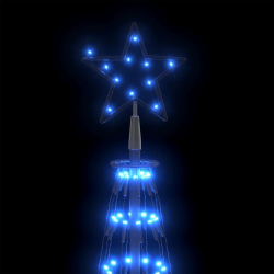 Choinka stożkowa, 752 niebieskich lampek LED, 160x500 cm