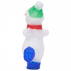 Świąteczna, akrylowa figurka bałwana z LED, 30 cm, wewn./zewn.