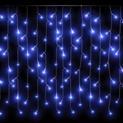 Zasłona świetlnych sopli, 10 m, 400 niebieskich diod LED