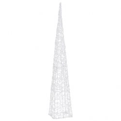 Stożek dekoracyjny, akrylowy, zimne białe LED, 120 cm
