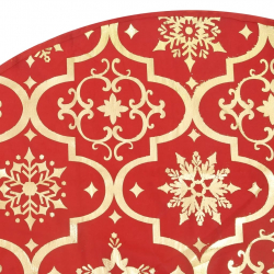 Luksusowa osłona pod choinkę ze skarpetą, czerwona, 122 cm