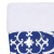 Luksusowa osłona pod choinkę ze skarpetą, niebieska, 122 cm