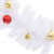 Girlanda świąteczna ozdobiona bombkami, biała, 5 m