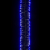Sznur lampek LED, 400 niebieskich diod, 7,4 m, PVC