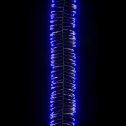 Sznur lampek LED, 2000 niebieskich diod, 17 m, PVC