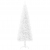 Smukła choinka połówka ze stojakiem, sztuczna, biała, 210 cm