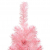 Smukła choinka połówka ze stojakiem, sztuczna, różowa, 240 cm
