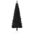Smukła choinka połówka ze stojakiem, sztuczna, czarna, 120 cm